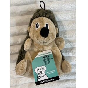 SmartPetLove Tender-Tuffs Hedgehog Plush Dog Toy TearBlok Squeaker Crinkle Brown